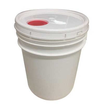 20l Pure Pp Plastic Bucket Factory Produced White Circle Anti-moisture With Spout Lid And Plastic Handle For Chemicals