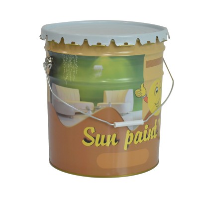 Good price 5 gallon paint pail printed with flower lid