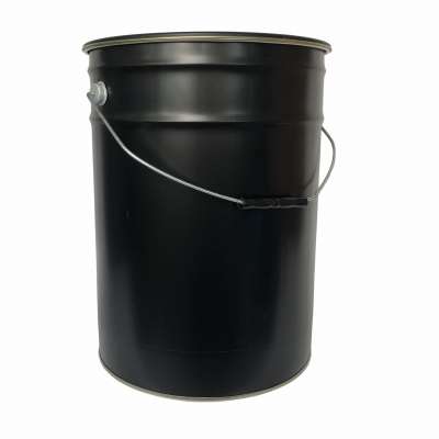 Multi Size 20L Black  Steel Pail With Air Evacuation Valve Lid  For Coffee Bean