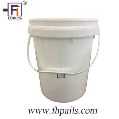 5gallon PP/PE plastic pail bucket with strenght lid used for oil paint etc