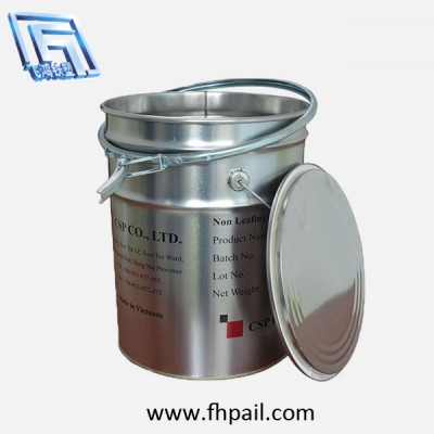 5 gallon tin pail for packaging water base paint or solvent base paint,20 litre metal bucket,paint drum with lug lid