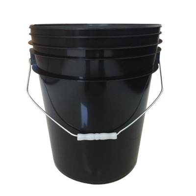 Cheap 20l black plastic container bucket with spout lid