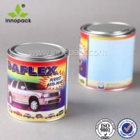 printed open top metal paint 1 liter tin can