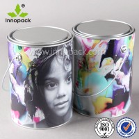 printed open top metal paint 5 liter tin can